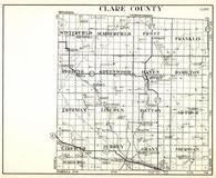 Clare County, Winterfield, Summerfield, Frost, Franklin, Redding, Greenwood, hayes, Hamilton, Freeman, Hatton, Michigan State Atlas 1930c